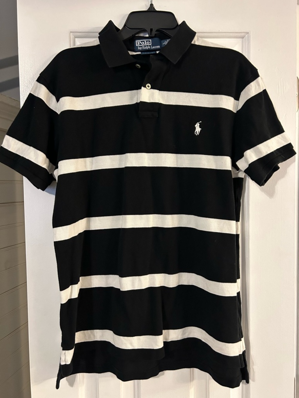 Polo by Ralph Lauren Black & White Striped Polo Shirt